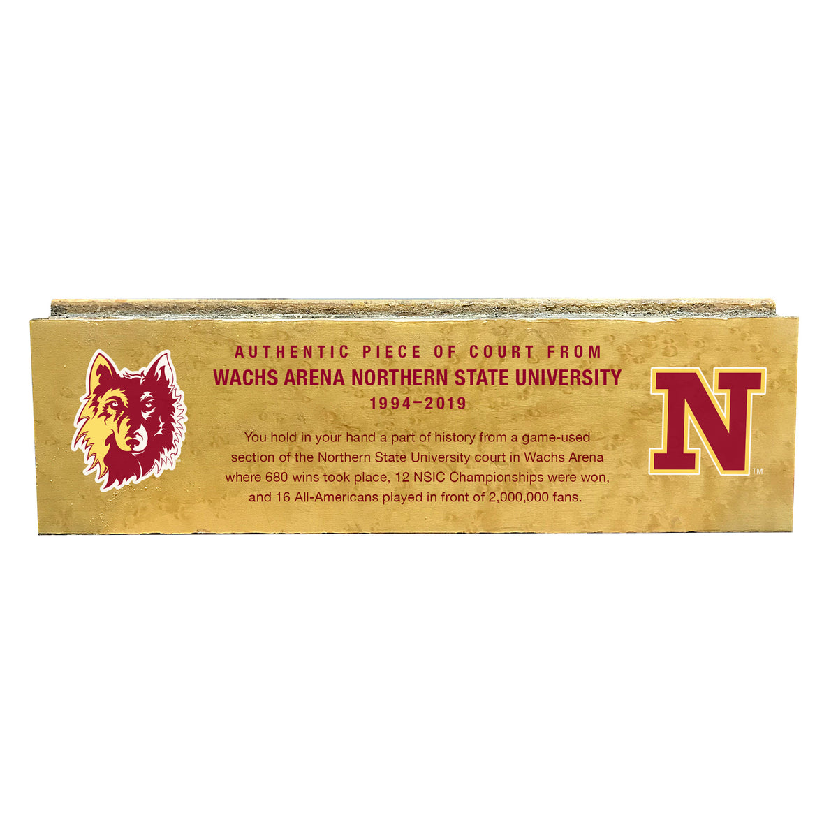 Northern State Wolves Wachs Arena Wood Block – Artsman